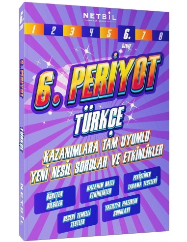Netbil Yayınları 6. Sınıf Türkçe Periyot Etkinlikli Soru Bankası
