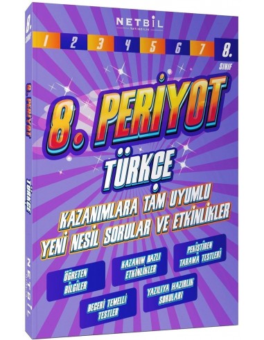 Netbil Yayınları 8. Sınıf Türkçe Periyot Etkinlikli Soru Bankası