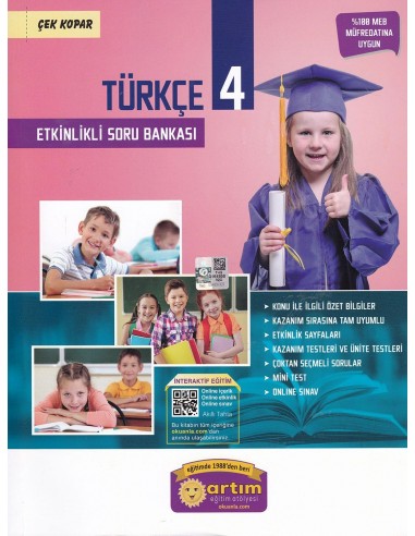 Artım Yayınları 4. Sınıf Türkçe Etkinlikli Soru Bankası