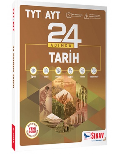 Sınav Yayınları TYT 24 Adımda Tarih Konu Anlatımlı Soru Bankası Yeni