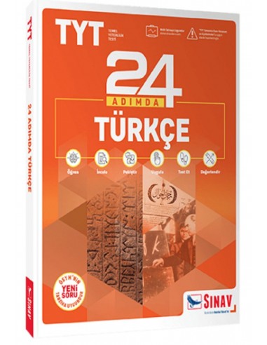 Sınav Yayınları TYT 24 Adımda Türkçe Konu Anlatımlı Soru Bankası Yeni