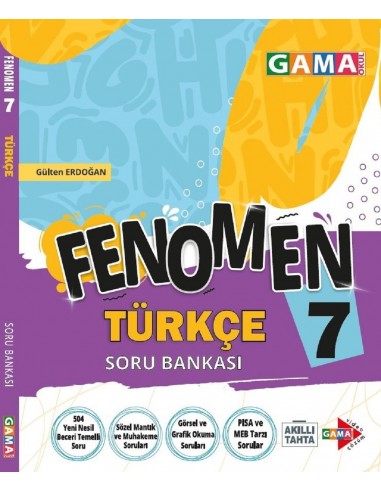 Gama Yayınları 7. Sınıf Türkçe Fenomen Soru Bankası