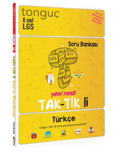 Tonguç Akademi Yayınları 8. Sınıf Türkçe Taktikli Soru Bankası