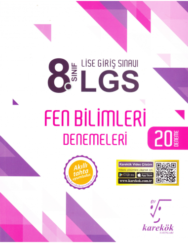 Karekök Yayınları 8.Sınıf LGS Fen Bilimleri 20'li Deneme Sınavı