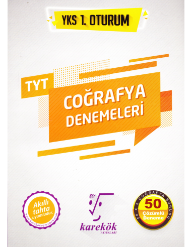 Karekök Yayınları YKS 1. Oturum TYT Coğrafya Denemeleri - 50 Çözümlü Deneme