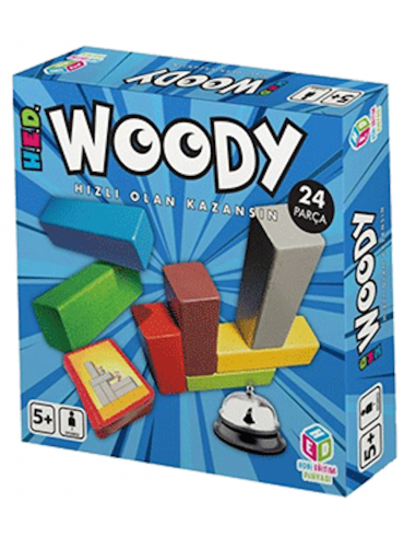 Hobi Eğitim Dünyası Woody Ahşap Bloklar Kutulu Oyun