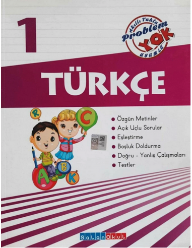 1.sınıf Türkçe Problem Yok Etkinlikli Çalışma Kitabı Salan Yayınları