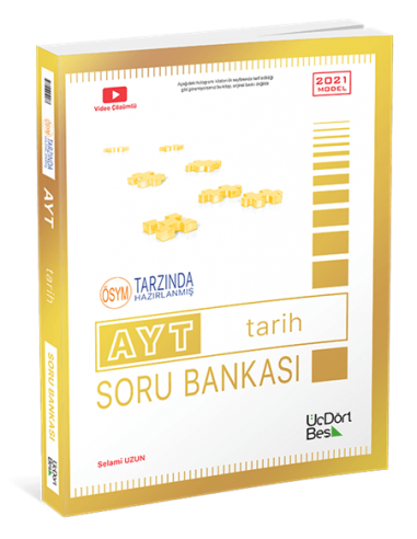 ÜçDörtBeş Yayınları AYT Tarih Soru Bankası - 2021