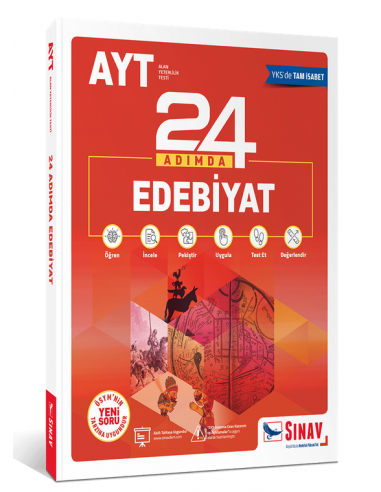 Sınav Yayınları AYT Edebiyat 24 Adımda Konu Anlatımlı Soru Bankası