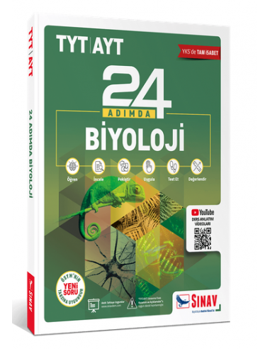 Sınav Yayınları 24 Adımda TYT AYT Biyoloji Bitirme Seti