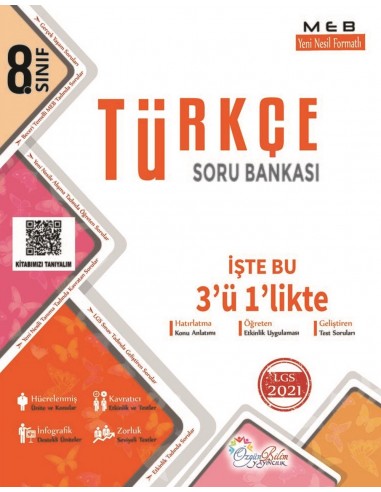 Özgün Bilim Yayıncılık 8. Sınıf LGS Türkçe Soru Bankası