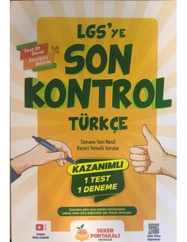 8. Sınıf LGS ' ye Son Kontrol TÜRKÇE  Şeker Portakalı Yayınları