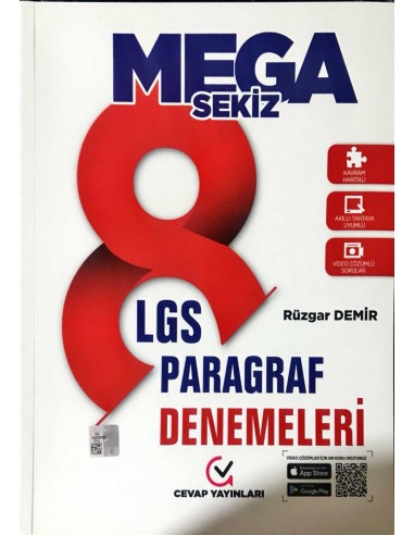 Cevap Yayınları  LGS  8.sınıf Mega 8 Parağraf 10 Lu Denemeleri