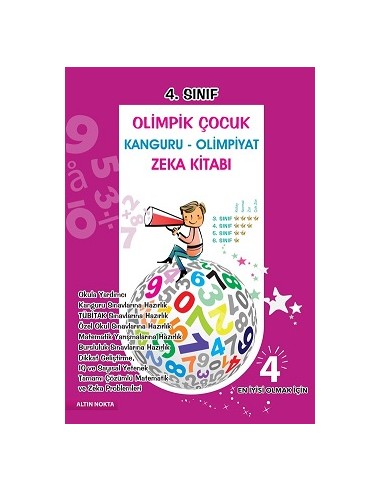 Altın Nokta 4.Sınıf Olimpik Çocuk Bilsem Kanguru Olimpiyat Zeka Kitabı