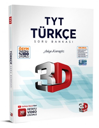 3D Yayınları TYT  Türkçe Soru Bankası