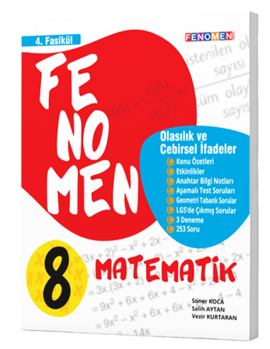 FENOMEN 8 Matematik 4. Fasikül (Olasılık, Cebirsel İfadeler ve Özdeşlikler)