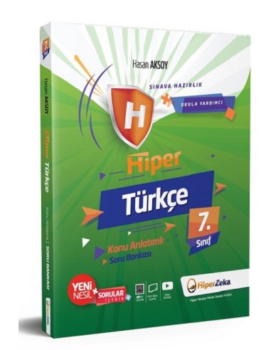 Hiper Zeka Yayınları 7. Sınıf Hiper Türkçe Konu Anlatımlı & Soru Bankası | Hasan AKSOY
