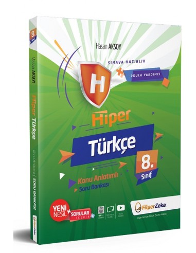 Hiper Zeka Yayınları 8. Sınıf Hiper Türkçe Konu Anlatımlı & Soru Bankası | Hasan AKSOY