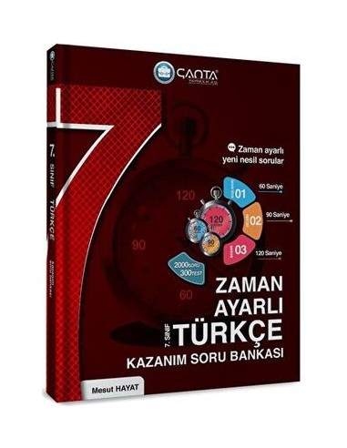 Çanta Yayıncılık 7. Sınıf Türkçe Zaman Ayarlı Kazanım Soru Bankası