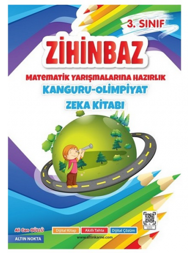 Altın Nokta 3. Sınıf Zihinbaz Matematik Yarışmalarına Hazırlık Kanguru - Olimpiyat Zeka Kitabı