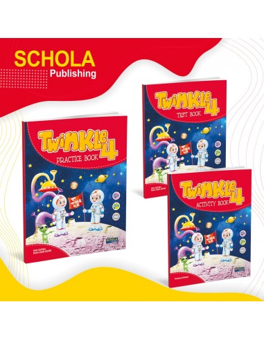 Schola Publishing 4. Sınıf Twinkle Pratice Book,Test Book ve Activity Book Set 3' lü