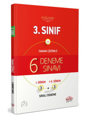 Editör Yayınları 3. Sınıf Tamamı Çözümlü 6 Deneme Sınavı Fasiküllü