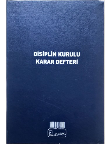Kocaoluk Yayınları Disiplin Kurulu Karar Defteri (Ciltli)