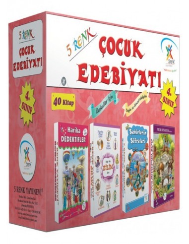 5 Renk Yayınları 4.Sınıf Çocuk Edebiyatı(40 Kitap)