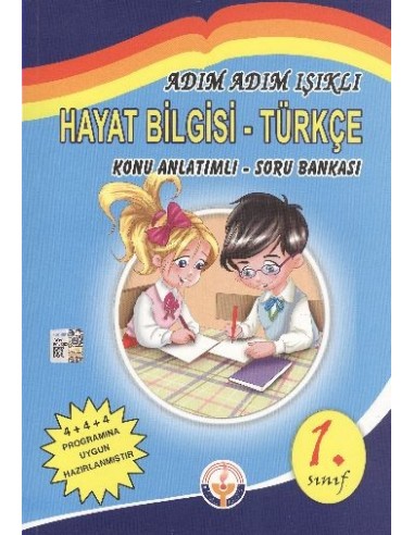 Işıklı Yayınları İlkokul 1.Sınıf Adım Adım Hayat Bilgisi-Türkçe Konu Anlatımlı Soru Bankası